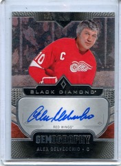 2018-19 Black Diamond Gemography Auto #G-AD Alex Delvecchio Red Wings